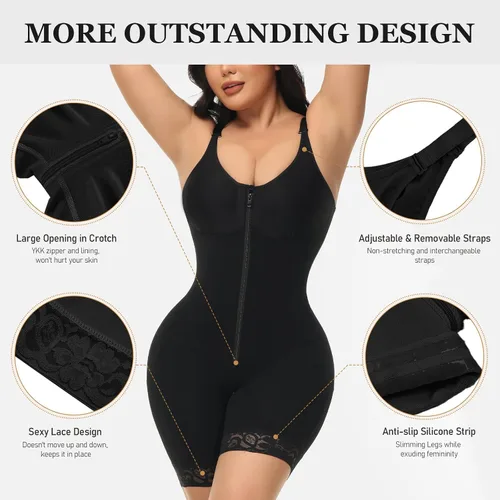 Vista 5 de M MYODRESS Fajas Colombianas Moldeadora Faja Control de Abdomina Faja Body Shaper Post Cirugía Prenda de Compresión Levantador de Culos Fajas