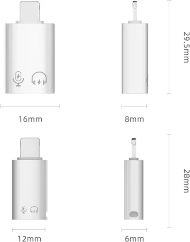 Vista 7 de AreMe Paquete de 2 adaptadores USB C y USB 3.0 OTG para iPhone/iPad, compatible con lector de tarjetas, disco U, unidad flash USB, teclado, ratón