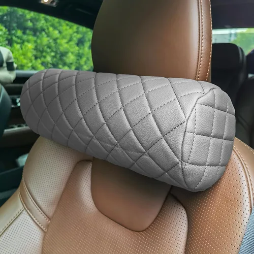 Vista 4 de Almohada cervical para el cuello del automóvil para aliviar el dolor, almohada de apoyo cervical de respaldo largo, reposacabezas de viaje lateral