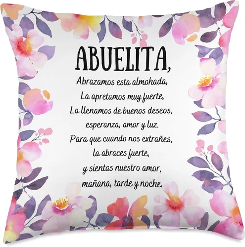 Vista 5 de Almohada de regalo para abuela para Abuela Regalo para Abuelita Flor Throw Pillow