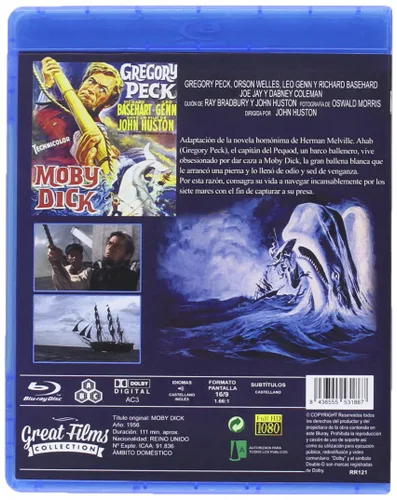 Vista 2 de Moby Dick (1956) Blu-Ray, Reg.ABC Import - Spain