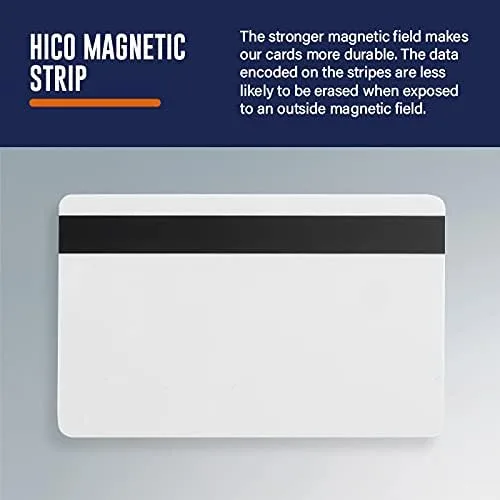 Vista 3 de SLE4442 - Paquete de 100 tarjetas con chip de PVC de banda magnética Hi-Co - SLE 4442
