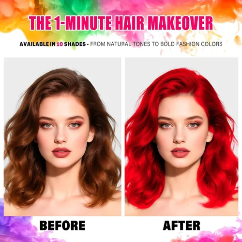 Vista 3 de Spray de color rojo para el cabello temporal para niños, mujeres y hombres