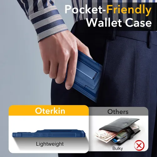 Vista 7 de Oterkin Funda tipo cartera para Google Pixel 10a [4-5 tarjeteros] [soporte de metal] [bloqueo RFID] [Protección completa de la cámara]