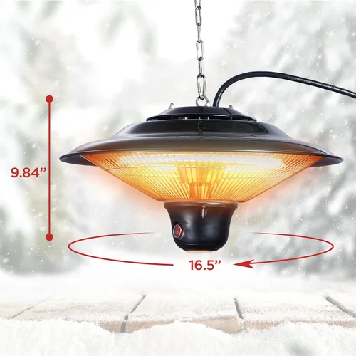 Vista 2 de BLACK+DECKER Calentador Eléctrico de Techo para Patio, Calentador para Exterior con Control Remoto