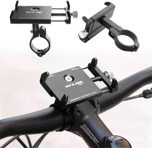 Vista 6 de GUB PRO1 Soporte universal para teléfono celular de aleación de aluminio para manillar de bicicleta de 3.5-6.2 pulgadas