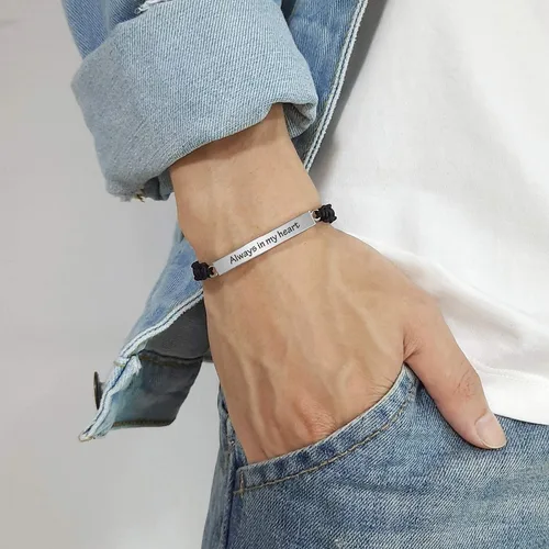 Vista 16 de Pulsera de urna personalizada para cenizas, recuerdos de joyería de cremación para mujeres y hombres, pulsera ajustable de cuerda tejida hecha a