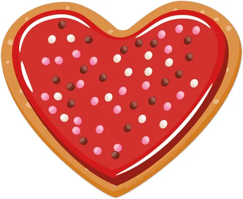 Vista 2 de Eureka Galletas de San Valentín recortadas de papel para decoración de aula para profesores, 36 piezas