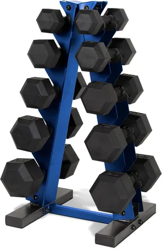 Vista 14 de CAP Barbell Juego de mancuernas hexagonales recubiertas de 150 libras con estante vertical Múltiples opciones