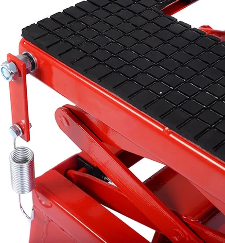 Vista 7 de 300lb Motocicleta Dirt Bike Hidráulica Scissor Piso Jack Elevación Soporte Jack