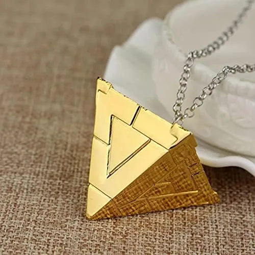 Vista 3 de Yugi Milennium Puzzle Pirámide Cosplay Colgante Cadena Collar