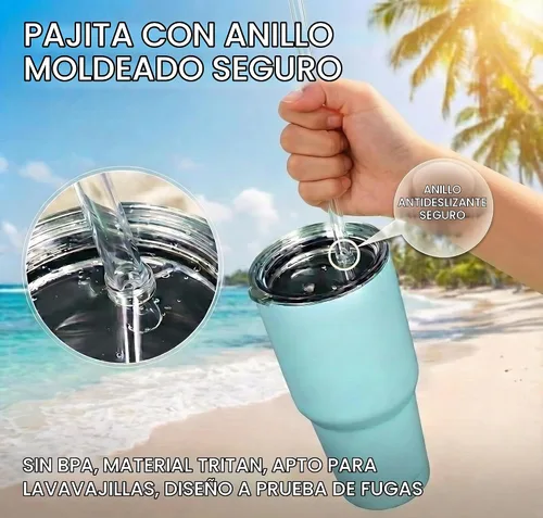 Vista 2 de ZYTC Pajillas para taza YETI 30-42oz, Pajillas transparentes reutilizables de reemplazo para tapas de pajita YETI, Juego de 6 con 2 cepillos