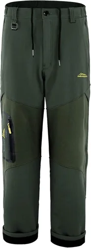Vista 5 de Mr.Stream Pantalones de chándal para hombre de pesca, camping al aire libre, senderismo, pantalones de forro polar con cordón interno
