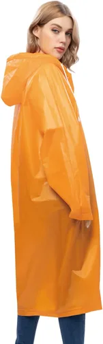 Vista 3 de UNIQUEBELLA EVA Raincoat Waterproof Rain Poncho Reusable Unisex for Women Long Rain Cape