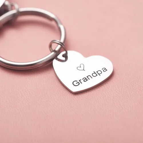 Vista 4 de Llavero de regalo conmemorativo con texto en inglés "Still Riding in Heaven" PAPA Grandpa Loss of Father Gift in Memory of Dad Grandfather Keyring