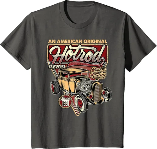 Vista 20 de Camiseta vintage Hot Rod Speed and Power para hombre Asphalt Grey