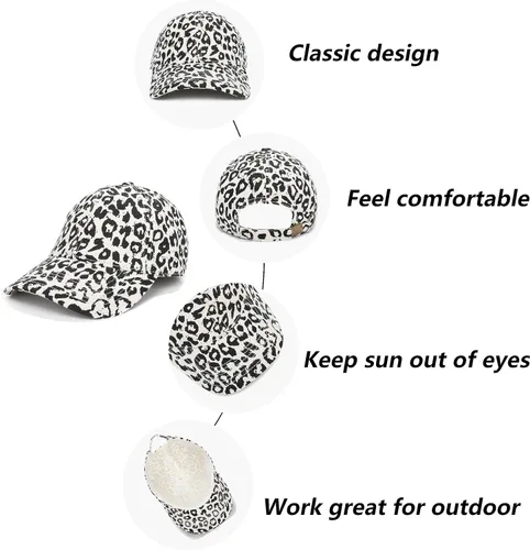 Vista 6 de Gorra de béisbol unisex 100% algodón estampado para hombres y mujeres, sombrero ajustable de mezclilla lavada