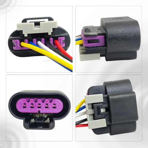 Vista 2 de Conector de sensor de flujo de aire masivo (MAF) de 5 vías, OE 645-500 / PT2785 / 13585858, compatible con Silverado/Sierra Hybrid