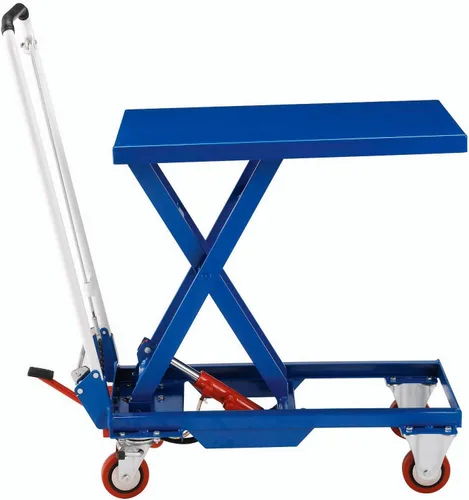 Vista 8 de Global Industrial Mesa elevadora de tijera móvil con mango plegable, plataforma de 27 x 17, capacidad de 330 libras
