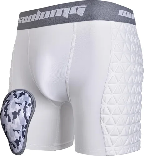 Vista 8 de COOLOMG Pantalones cortos deslizantes de béisbol para niños y jóvenes, con copa atlética, acolchados, para sóftbol, fútbol, lacrosse, hockey