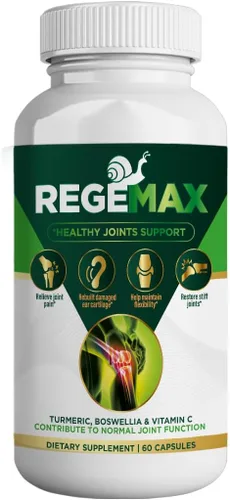 Vista 11 de REGEMAX regenera y ayuda a aliviar molestias en las articulaciones, suplemento de proteína de caracol, boswellia serrata y cúrcuma – 60 cápsulas (1)