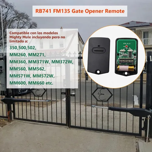 Vista 3 de RB741 para mando a distancia Mighty Mule Gate, 318 MHZ (paquete de 2)