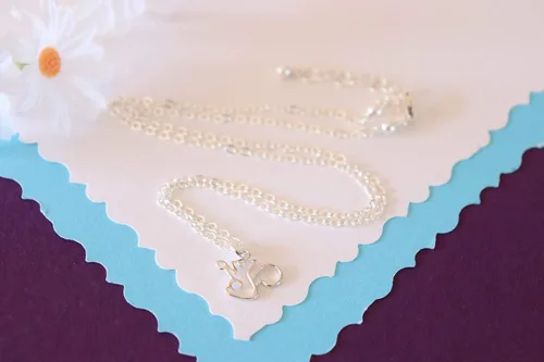 Vista 4 de Tiny Squirrel Sterling Silver Charm Necklace