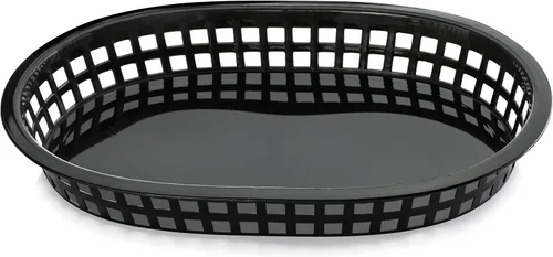 Vista 3 de New Star Foodservice 44041 - Cestas de comida rápida, 10.5 x 7 pulgadas, juego de 12, color negro