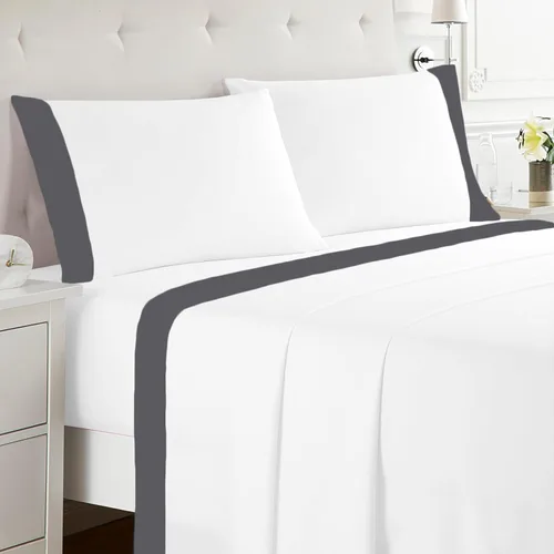 Vista 26 de SGI bedding Sábanas 100% algodón egipcio tamaño individual – Sábanas refrescantes, ropa de cama blanca suave y transpirable, ropa de cama de lujo