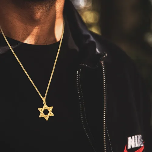 Vista 6 de ADMETUS Star of David Necklace 925 Sterling Silver Jewish Star Pendant Estrella de David Jewelry Gifts for Men with 22"+2" Chain