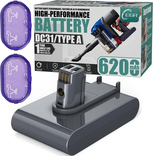 Vista 10 de EGR Repuesto de batería premium de 6200 mAh V6 compatible con Dyson V6 Animal V6 Absolute V6 Motorhead V6 Fluffy SV03 SV04 SV05 SV06 SV07 SV09 DC58