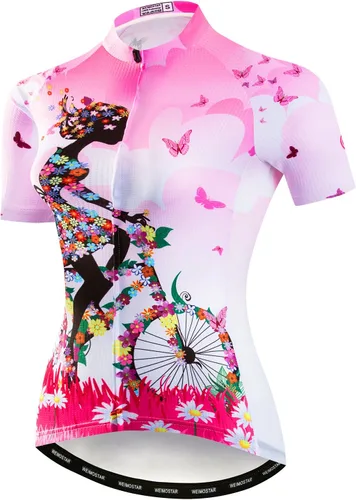 Vista 3 de Conjunto de jersey de ciclismo para mujer, bicicleta de montaña, almohadilla de gel 3D, pantalones cortos de desgaste