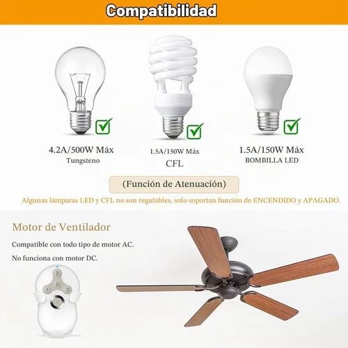 Vista 6 de Kit de control remoto universal para ventilador de techo