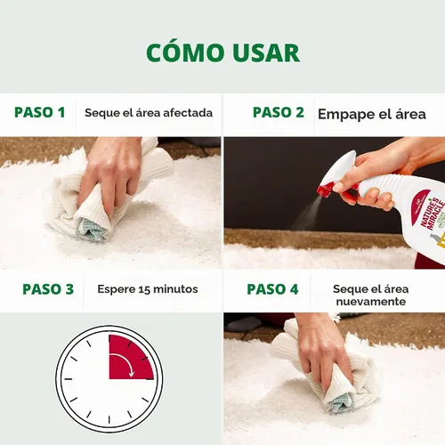 Vista 5 de Nature's Miracle Removedor de orina para gatos, limpiador enzimático, 24
