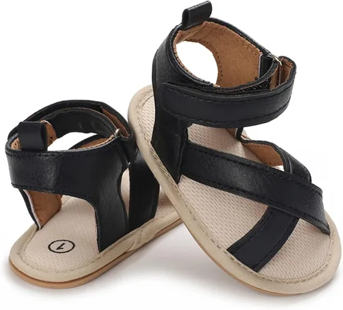 Vista 3 de E-FAK Sandalias de verano para bebés y niñas al aire libre, playa, suela suave de goma antideslizante para recién nacidos, zapatos para primeros