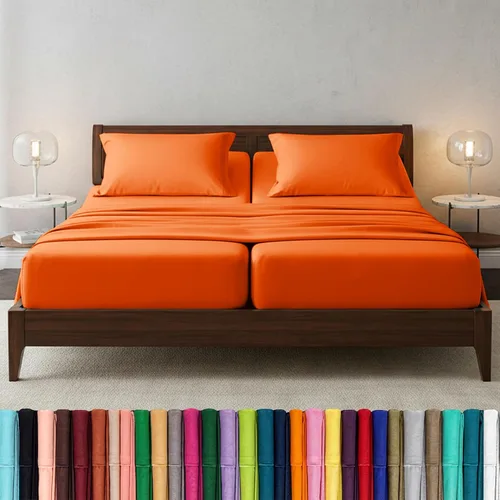 Vista 19 de Elegant Comfort - Juego de sábanas de microfibra de 1500 hilos de calidad hotelera prémium de 4 piezas - Resistente a arrugas, sábana bajera
