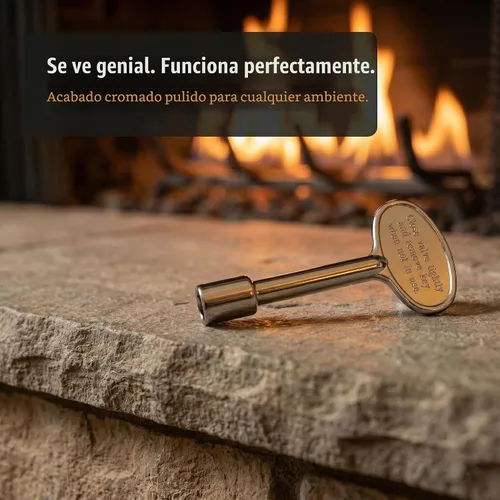 Vista 5 de Midwest Hearth - Llave de válvula universal para fogones y chimeneas de gas, cromado pulido