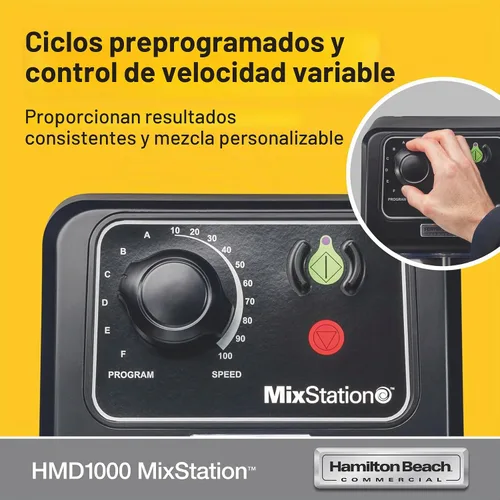 Vista 3 de Hamilton Beach Commercial MixStation - Mezclador de bebidas, motor de 3/4 HP, programable, velocidad variable, fácil de limpiar, certificado NSF