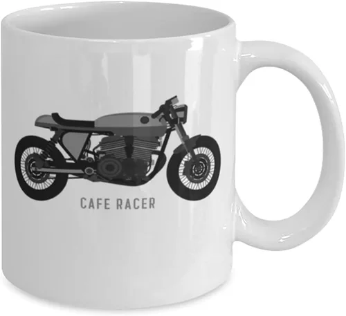 Vista 2 de CAFE RACER BIKE Taza de café 11oz, color blanco