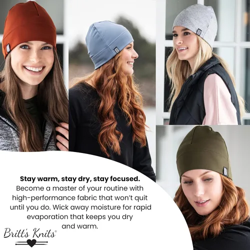 Vista 5 de Britt's Knits ThermalTech - Gorro de invierno con forro polar cálido para hombres y mujeres