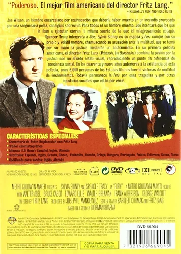 Vista 2 de Furia (Import Movie) (European Format - Zone 2) (2005) Spencer Tracy Sylvia Sidney Bruce Cabot Walter Br