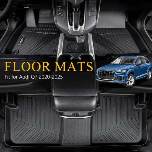Vista 210 de Tapetes de piso para todo clima y forro de carga con respaldo para Chevrolet Suburban de 7 asientos 2021-2025 / GMC Yukon XL de 7 asientos