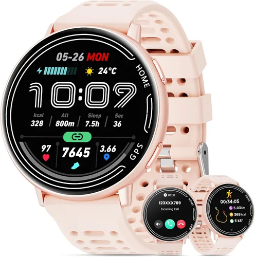 Vista 9 de Relojes inteligentes para hombres y mujeres GPS, reloj inteligente con pantalla AMOLED de 1.43 pulgadas, brújula de relojes inteligentes, compatible
