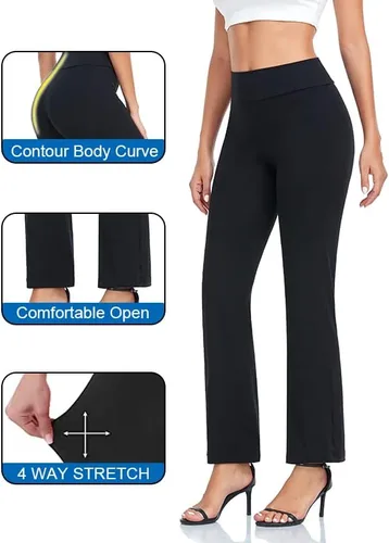 Vista 5 de TownCat Pantalones de yoga de entrenamiento para mujer pantalones de yoga suaves de cintura alta pantalones de yoga con control de abdomen