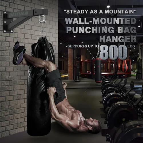 Vista 2 de Colgador para Saco Pesado - Colgador de Pared para Saco de Boxeo, Soporte de Pared Ajustable para Saco de Boxeo Resistente, Soporte de Montaje