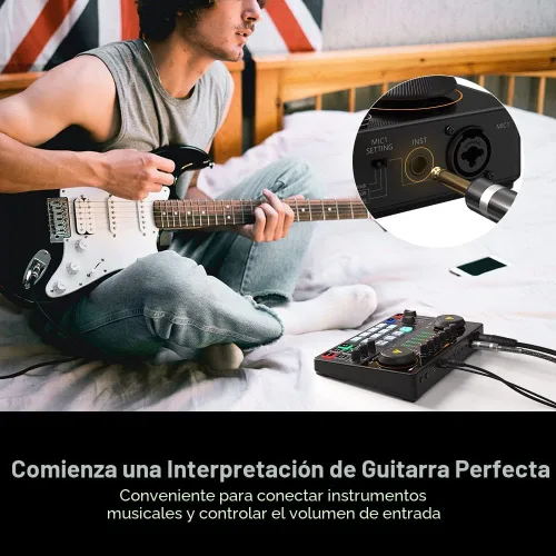 Vista 9 de Interfaz de audio con micrófono de condensador XLR, equipo de podcast-MAONO-MaonoCaster-todo en uno, con preamplificador de micrófono premium