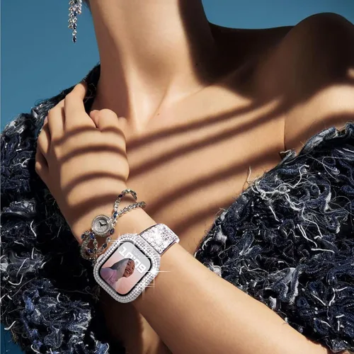 Vista 282 de Surace Bling - Carcasa con protector de pantalla para Apple Watch Series 3, 2, 1 de 1.496 pulgadas