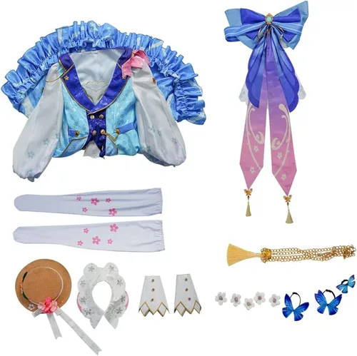 Vista 5 de Springbloom - Conjunto completo de disfraz de Genshin Kamisato Ayaka