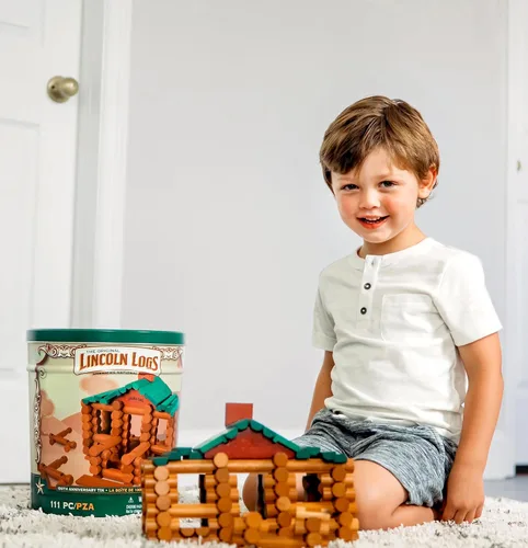 Vista 4 de Lincoln Logs Lata del 100 aniversario