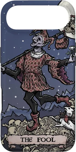 Vista 27 de The Fool Tarot Card Halloween Court Jester Spooky Gothic Case for iPhone 17